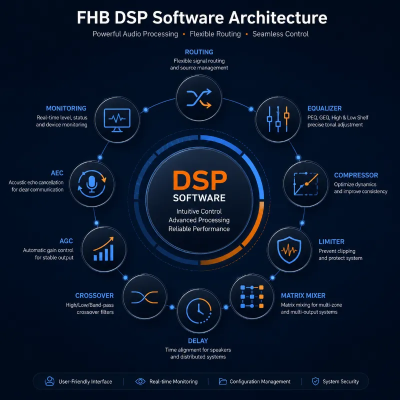 오디오 처리를 위해 FHB DSP 소프트웨어를 사용하는 방법