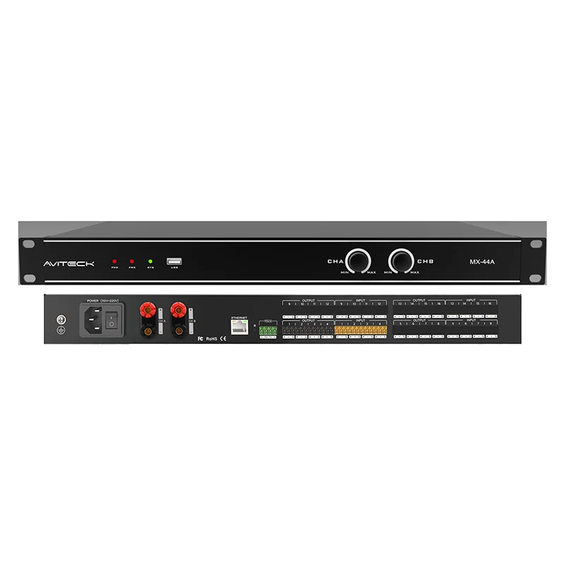 2x150W 증폭기가 포함된 4CH DSP